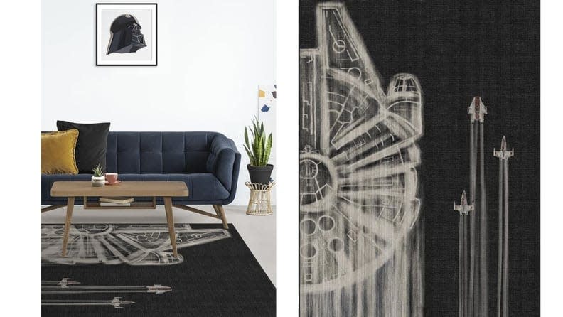 That's no moon...it's a waterproof Star Wars rug!