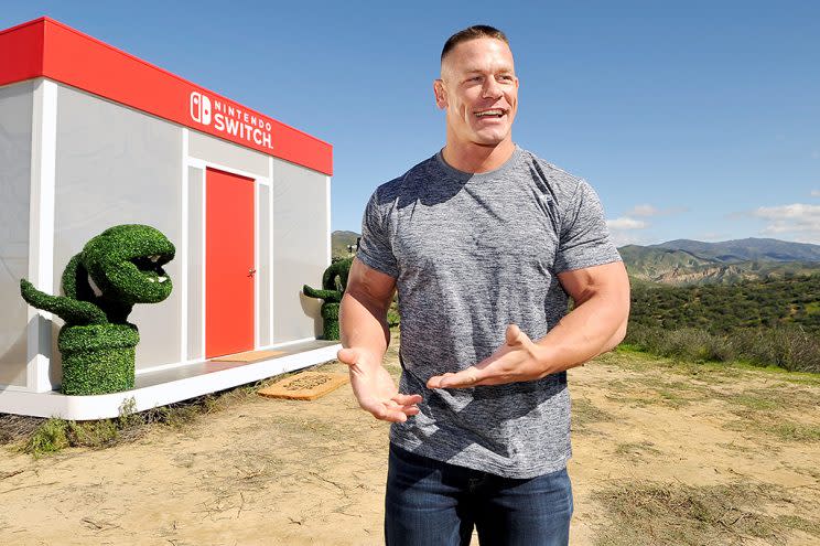 john Cena is a very busy man, but somehow makes times for video games.(Photo: John Sciulli/Getty Images for Nintendo of America )