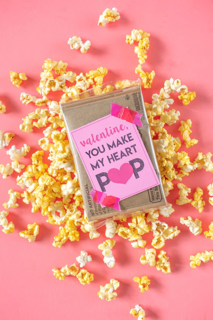 popcorn valentines diy valentines day cards