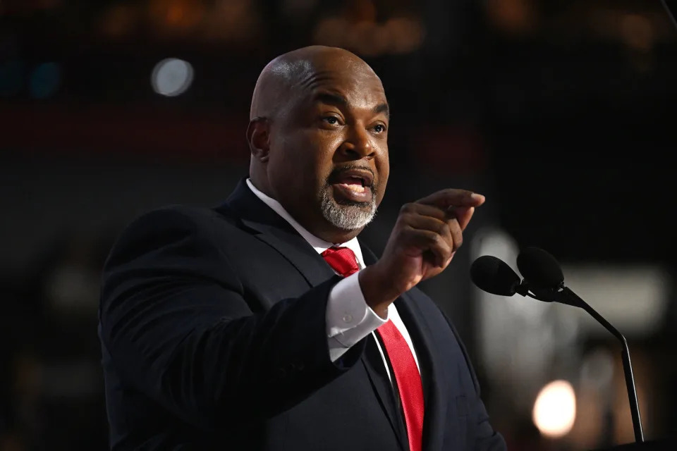 Mark Robinson speaking (Victor J. Blue / Bloomberg via Getty Images file)