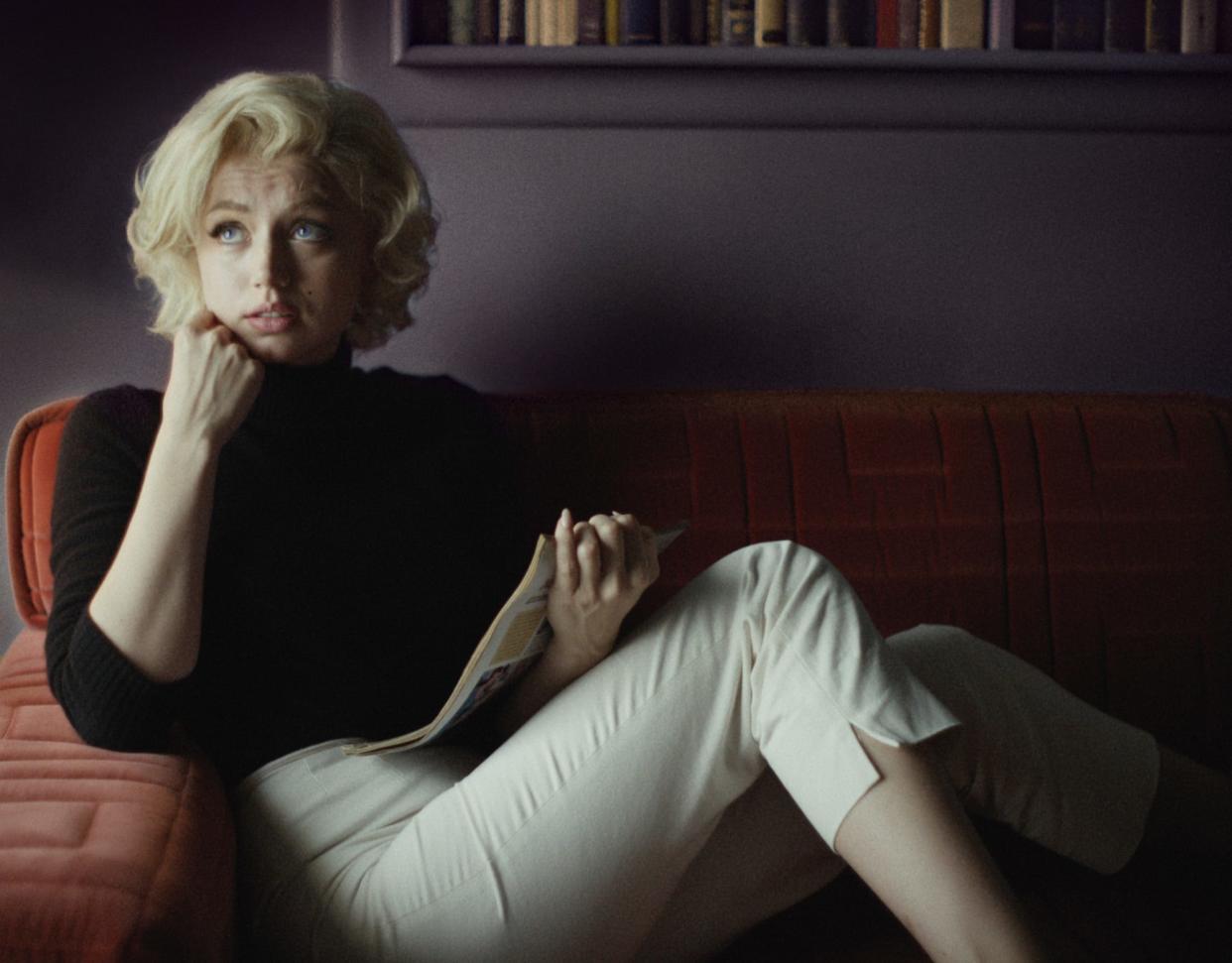Ana de Armas as Marilyn Monroe in Netflix's upcoming film "Blonde."