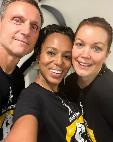 <p>Kerry Washington/ Instagram</p> 'Scandal' reunion at the SAG-AFTRA office in New York