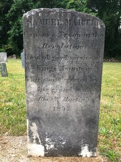 Capt. Samuel Martin's gravestone was recently found in Belmont. The Revolutionary War hero fought in the Battle of Kings Mountain.