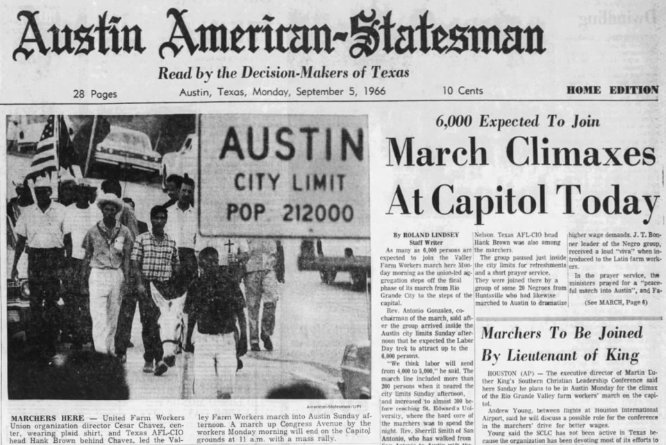 A clip from an old copy of the Austin American-Statesman.