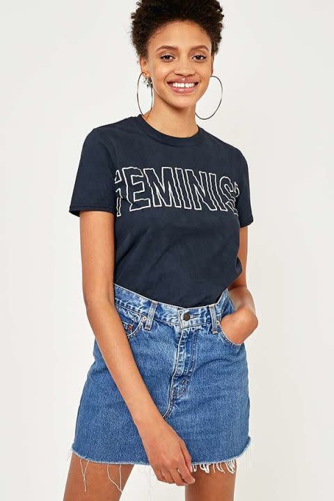 <p>BDG Feminist T-Shirt. Available at <a rel="nofollow noopener" href="https://www.urbanoutfitters.com/en-gb/shop/bdg-feminist-t-shirt?category=womens-graphic-tshirts&color=001" target="_blank" data-ylk="slk:Urban Outfitters - £26;elm:context_link;itc:0;sec:content-canvas" class="link ">Urban Outfitters - £26</a></p>