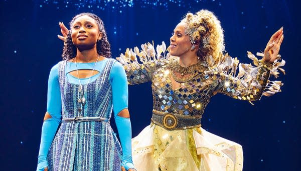 Nichelle Lewis as Dorothy and Debra Cox as Glinda appear in the star-studded revival of "The Wiz."