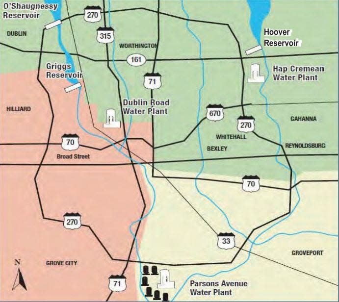 Columbus' Division of Water operates three water treatment plants: Dublin Road, Hap Cremean and Parsons Avenue.