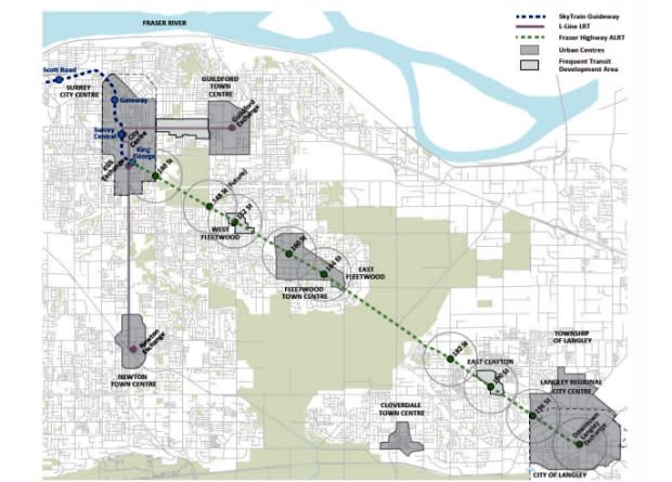 TransLink says SkyTrain along Fraser Highway could be ready by 2025