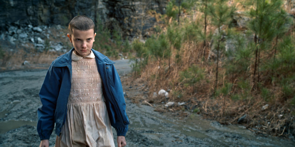 Millie Bobby Brown as Eleven in 'Stranger Things' (Credit: Netflix)