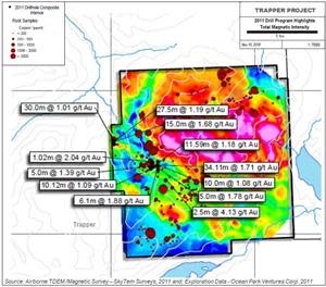 Trapper Magnetics, Copper Rock Geochemical and Drilling Results