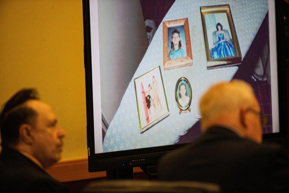 Joseph Zieler listens as evidence is displayed during his trial on Tuesday, May 16, 2023. Zieler is accused in the murders of Robin Cornell, 11, and Lisa Story in 1990. 