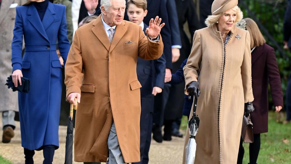 King Charles III and Queen Camilla lead royals including Princess Kate at St. Mary Magdalene Church 