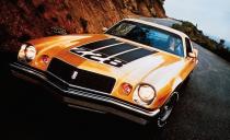 <p>The Z/28 got bold new graphics for '74, but the car itself was becoming fat, lazy, and underpowered. The 350 V-8 under the hood was rated at only 245 horsepower. Yawn. Maybe the Z/28 needed to be gone. And by 1975, it was!</p>