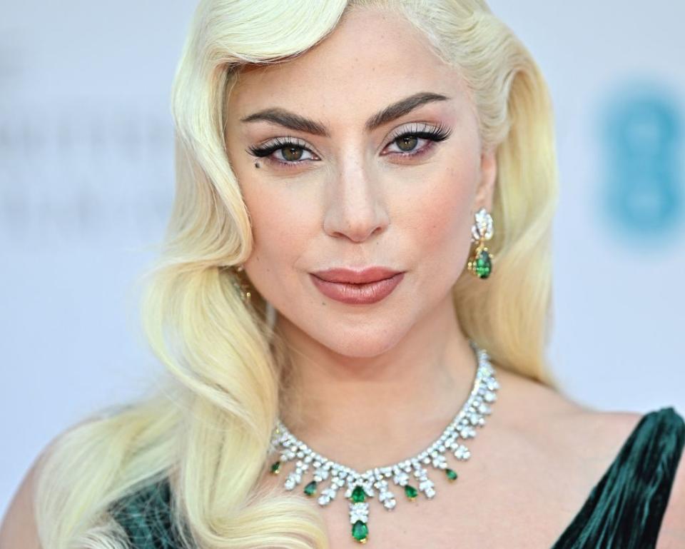 Lady Gaga looked incredible as she made her BAFTAs debut. (Getty Images)