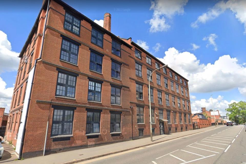 The youngster fell from the second floor of Aadams Apartments in Leicester (Google)
