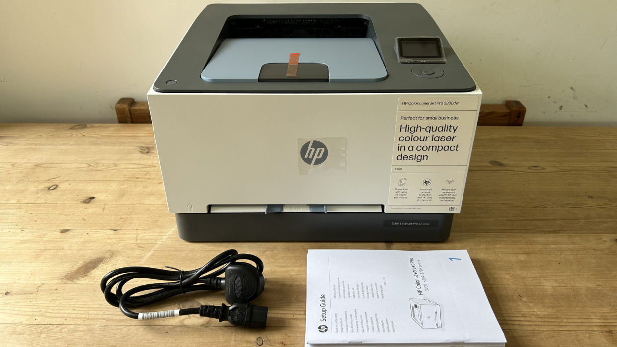  HP Color LaserJet Pro 3201dw during our printer test procedure. 