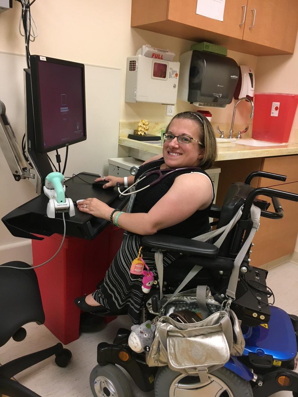 Osteogenesis imperfecta – also known as brittle bone disorder – is a genetic illness that affects fewer than 50,000 people in the U.S., including Dr. Pamela Smith (pictured).