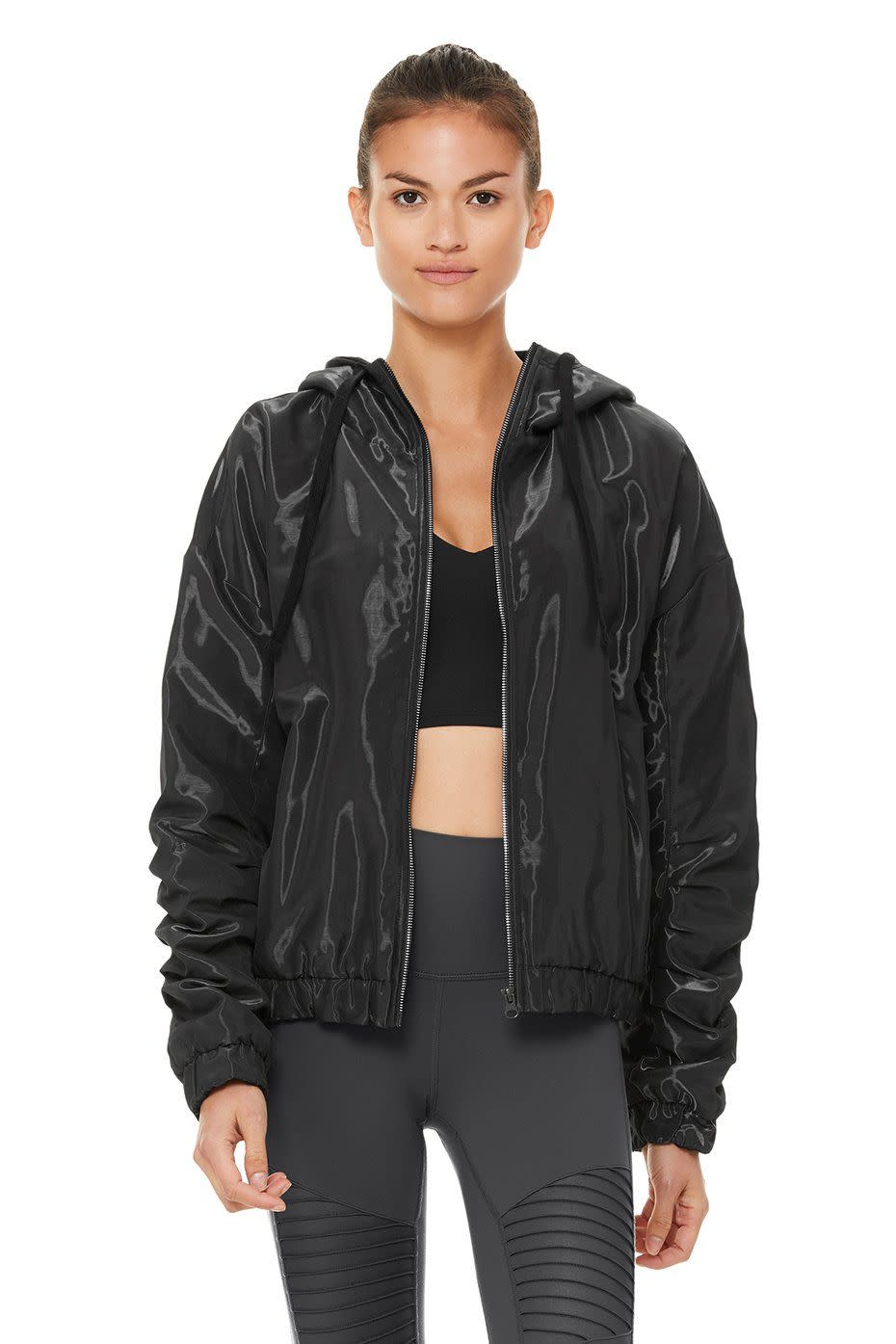 14) Sleek Jacket in Black Shine