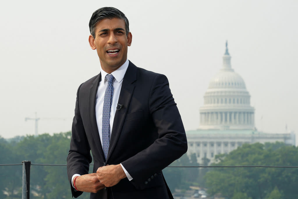 Senate Leadership Meets With Visiting U.K. Prime Minister Rishi Sunak On Capitol Hill