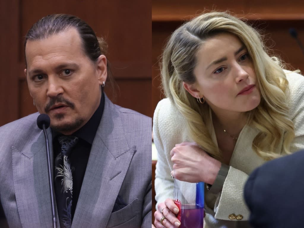 Johnny Depp and Amber Heard face off in court again as the actor testifies in his defamation trial. (Photos: Getty Images)