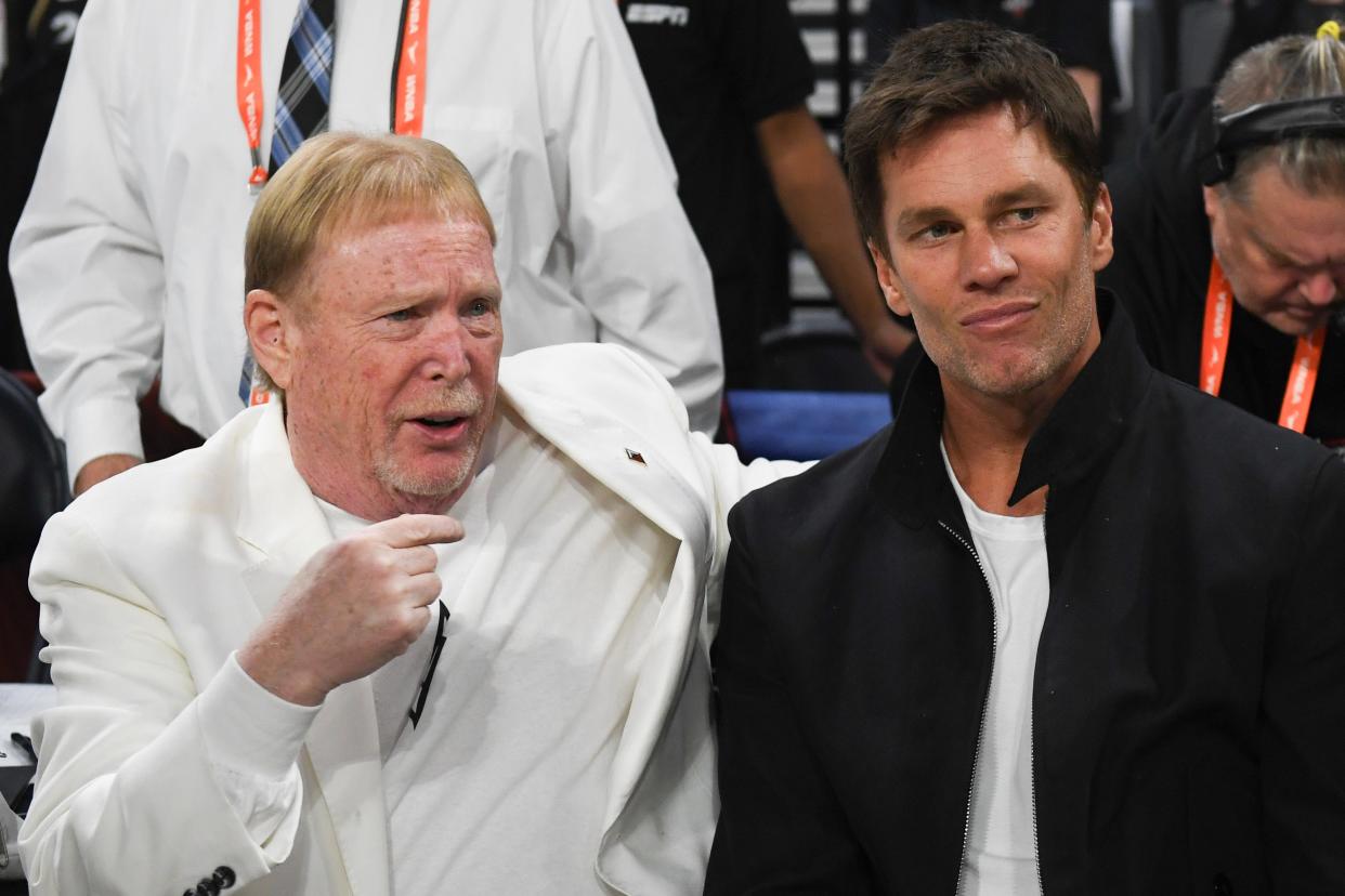 Tom Brady purchased a stake in Mark Davis' WNBA champion Las Vegas Aces last fall.