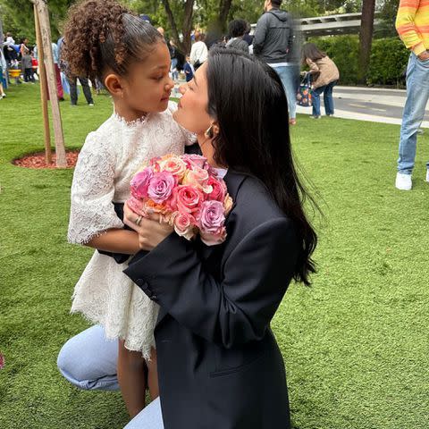 <p>Kylie Jenner Instagram</p> Kylie Jenner embraces her daughter Stormi Webster.