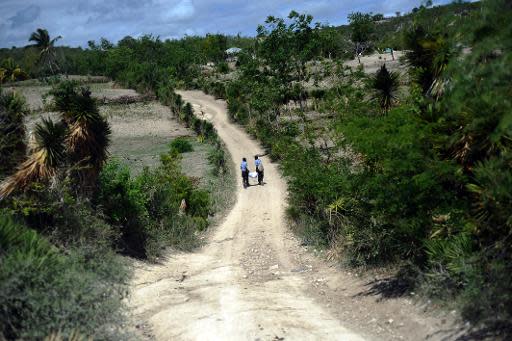 Una imagen del 3 de abril de 2014 de Baie des Moustiques (Bahía de Mosquitos), en Puerto de Paz, una región del noroeste de Haití afectada por la sequía y la hambruna (AFP | Héctor Retamal)