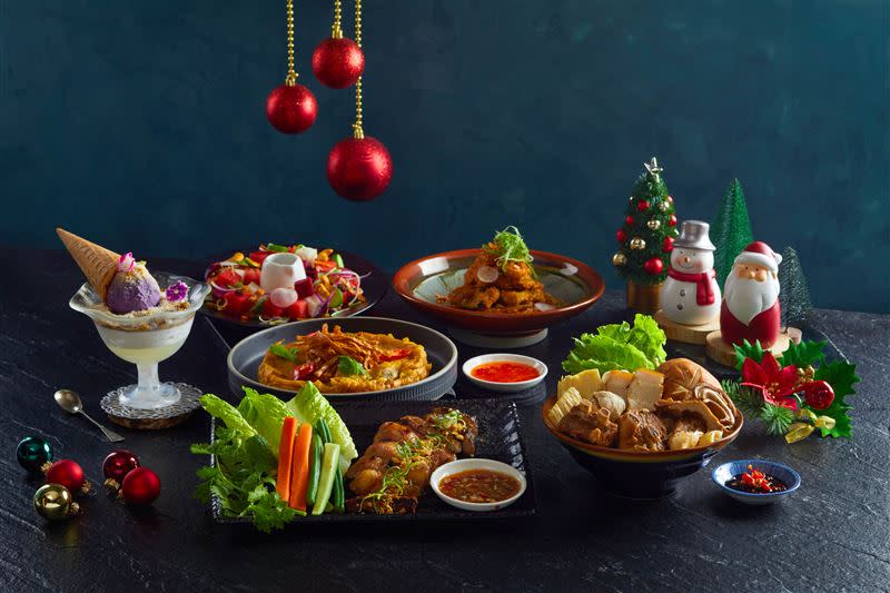 Asia49由大馬華裔主廚黃愛珍設計的耶誕&跨年豪華晚間套餐，滋味濃郁，豐美超值。（圖／飯店旅宿業者提供）