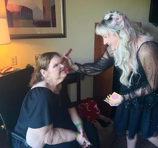 <p>Haley Michelle/Instagram</p> Tammy Slaton gets her makeup done by pal Haley Michelle.