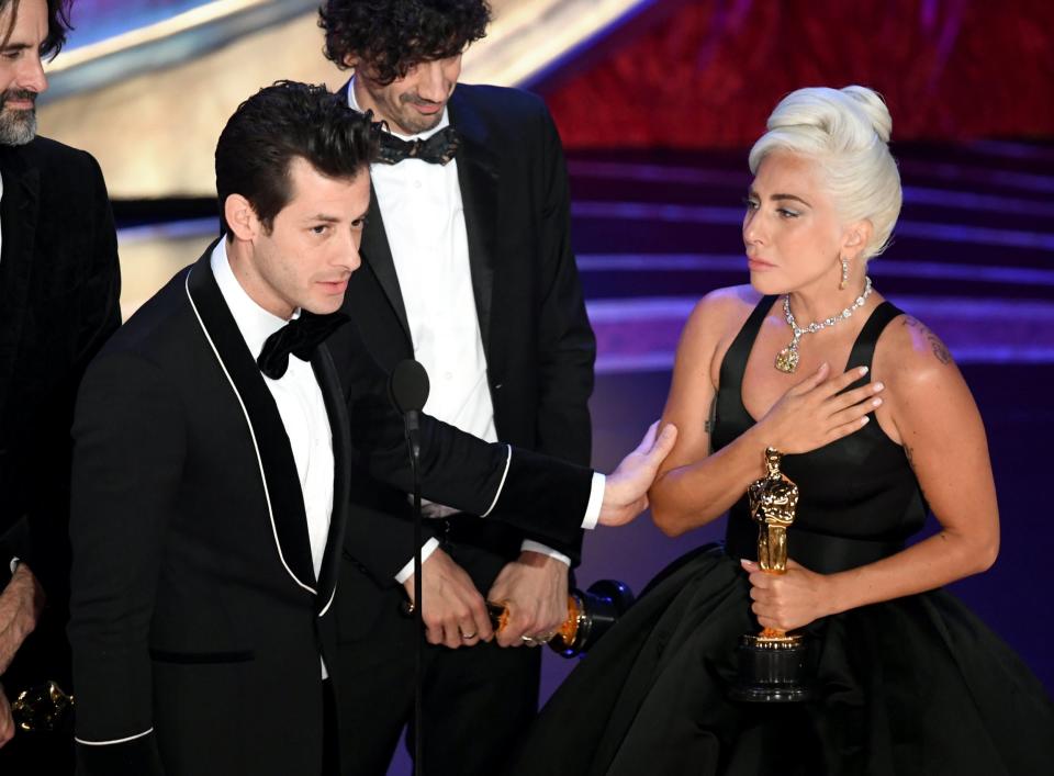 Mark Ronson with Lady Gaga at the 2019 Oscars (Getty Images)