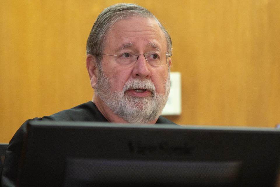 Shawnee County Judge C. William Ossmann precedes over Tuesday's trial.