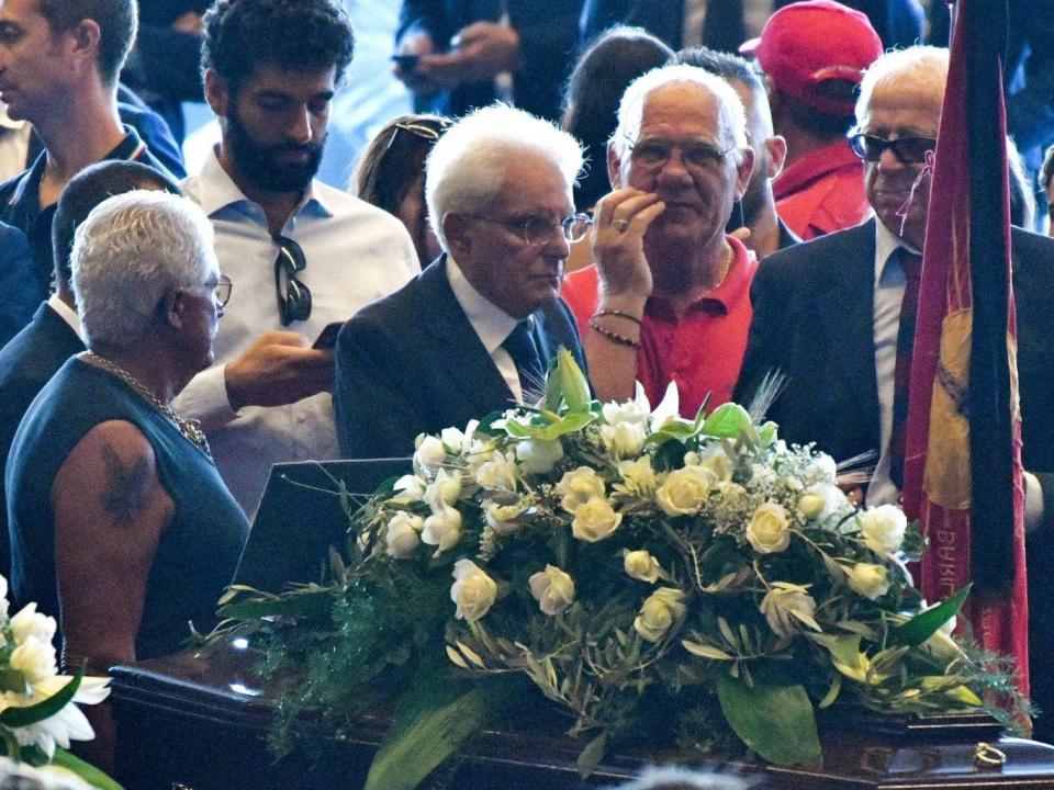 President Sergio Mattarella attended today’s service (AFP/Getty)