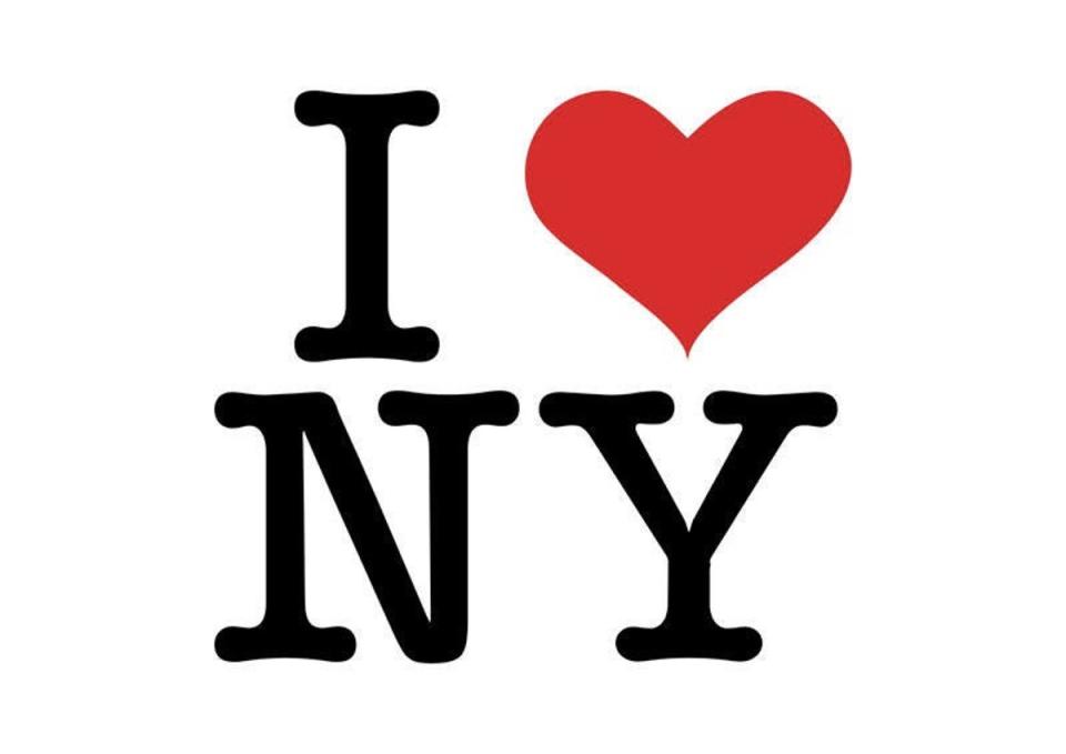 The original logo was designed by Milton Glaser in 1977 (New York State Department of Economic Development)