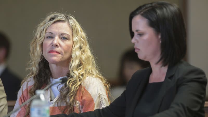 Lori Vallow Daybell is pictured during a previous hearing in Rexburg, Idaho on March 6, 2020. Vallow Daybell is currently being tried in a Boise court in the deaths of her two children.