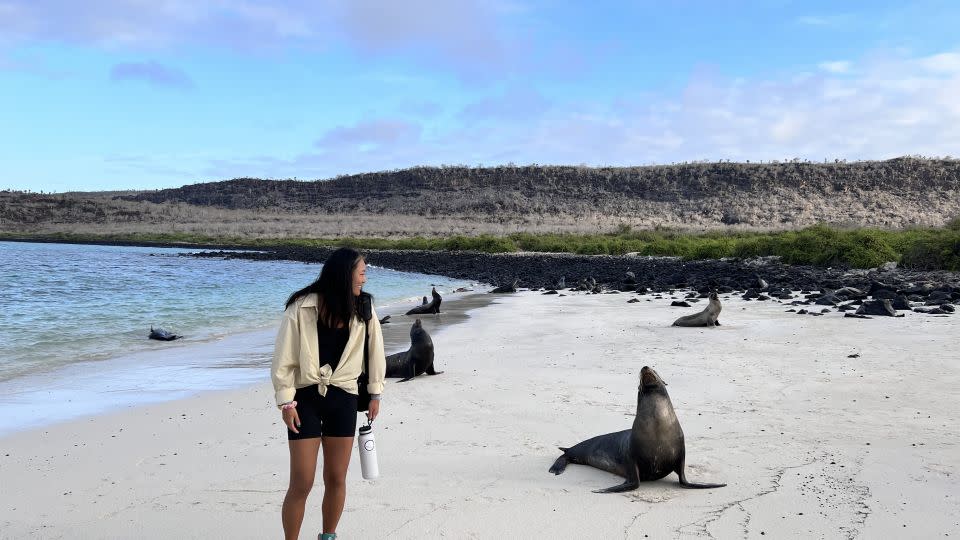 Hu visiting the scenic Galapagos Islands in May 2022. - Nicole Hu