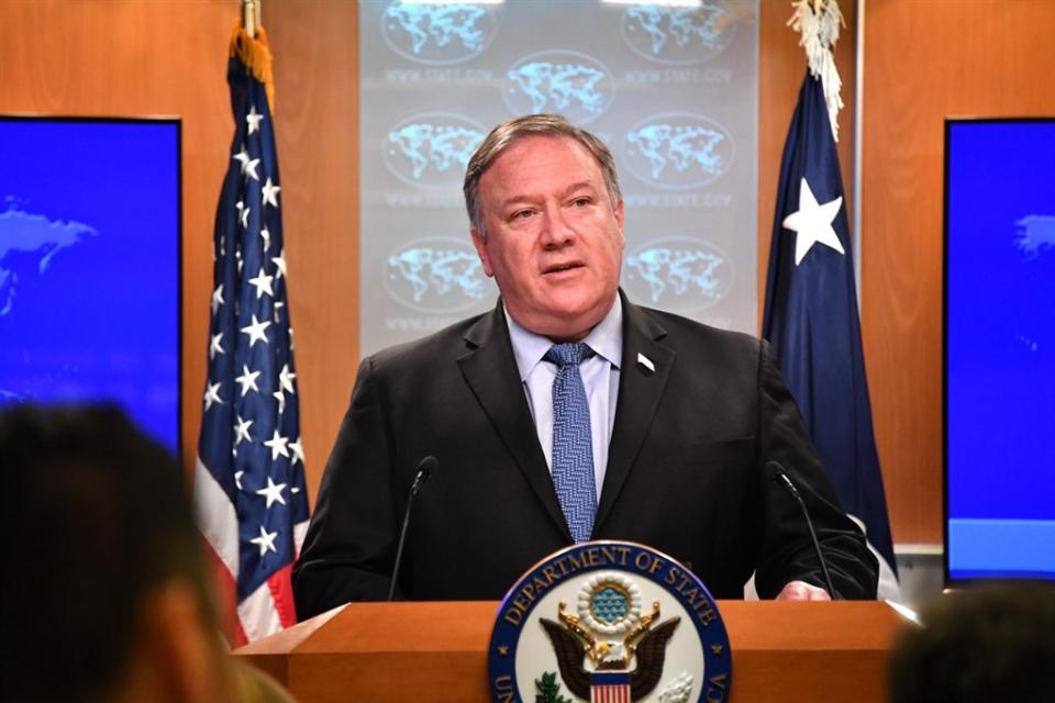 美國國務卿龐培歐（Mike Pompeo）。 圖：取自Secretary Pompeo推特