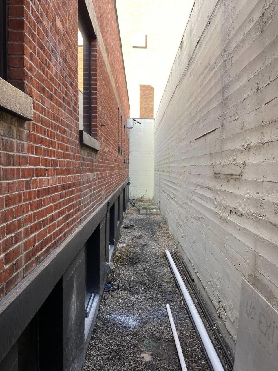 This unique, long, narrow outdoor area will feature a bartop “by summer, ideally,” says Alchemist Plant Pub owner Kris Price.