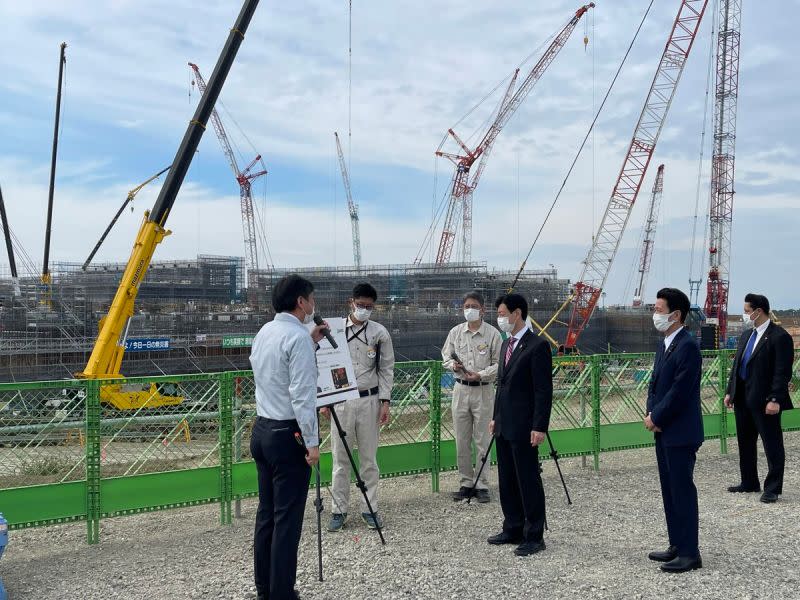 ▲圖為台積電目前正在熊本縣建設的新廠工程地。（圖／翻攝西村康稔推特）