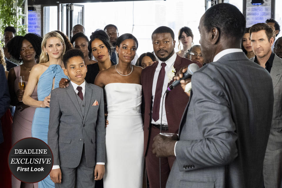 (L-R): Shantel VanSanten as Special Agent Nina Chase, Ja’Siah Young as Caleb, Roxy Sternberg as Special Agent Sheryll Barnes, Caroline Harris as Cora Love, Edwin Hodge as Special Agent Ray Cannon, and Dylan McDermott as Supervisory Special Agent Remy Scott