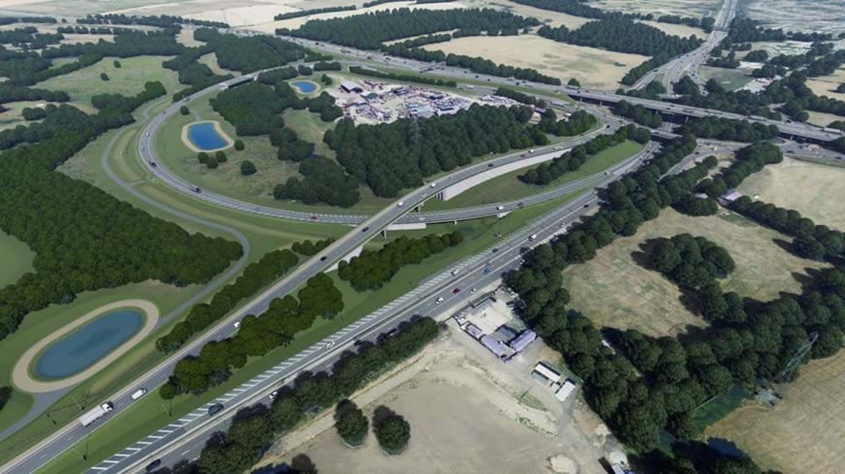 CGI showing how the M25 junction 8 upgrade might look (Highways England)