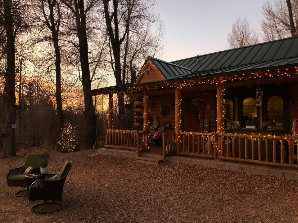 an Airbnb listing called Private Riverfront Cabin-25 minutes from PARK CITY in Kamas, Utah