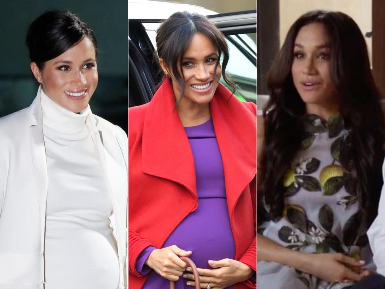 meghan markle maternity style thumbnail