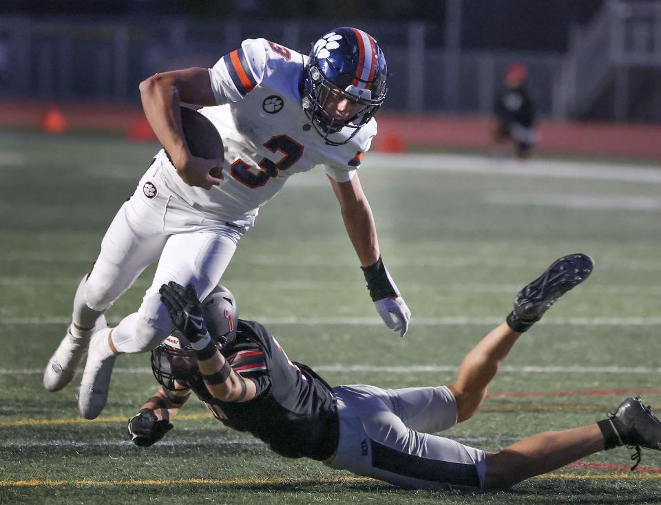 Brighton High School and Alta High School compete in a Week 8 football showdown at Alta High in Sandy on Friday, Sept. 29, 2023. | Laura Seitz, Deseret News