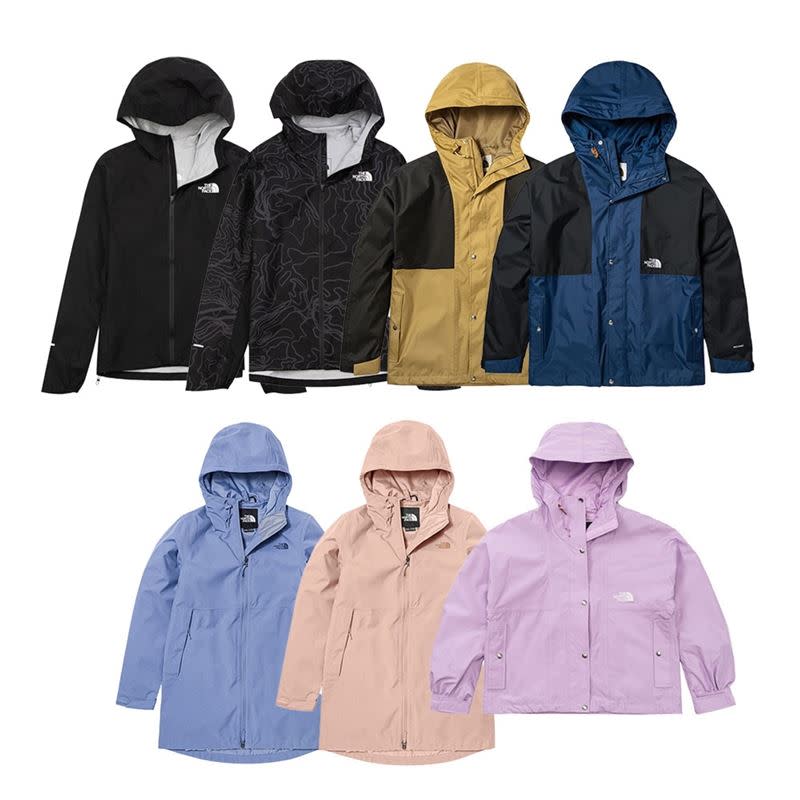 蝦皮購物「10.18號會員日」The North Face 男女款防水透氣衝鋒衣外套，優惠價4,599元。（圖／品牌業者提供）