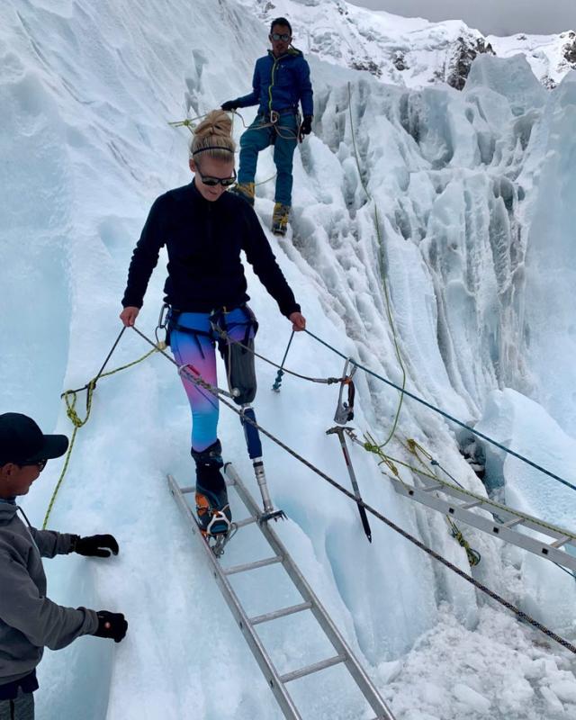 Milton native, war veteran Kirstie Ennis starts Everest climb with prosthetic  leg