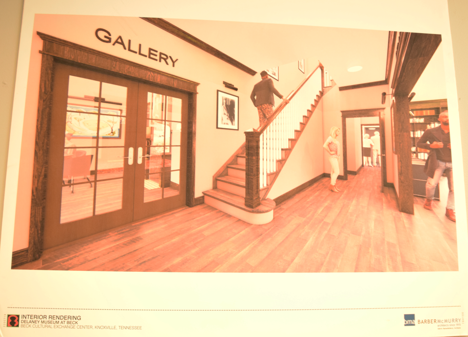 Interior rendering of the future Delaney Museum at Beck.