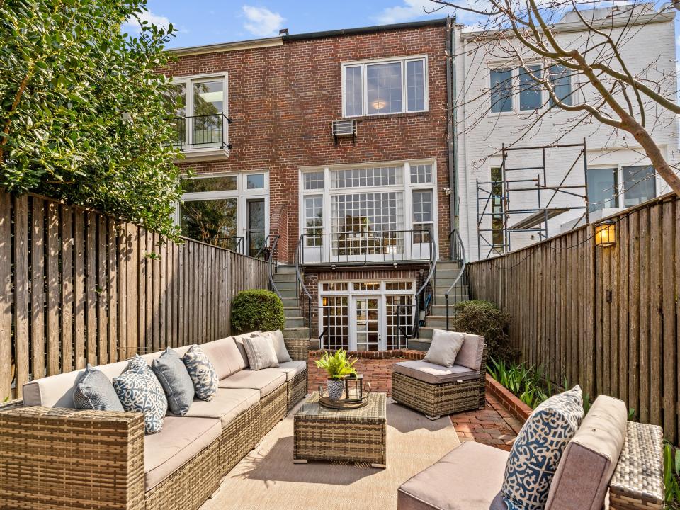 The patio at the home on Dent Place.