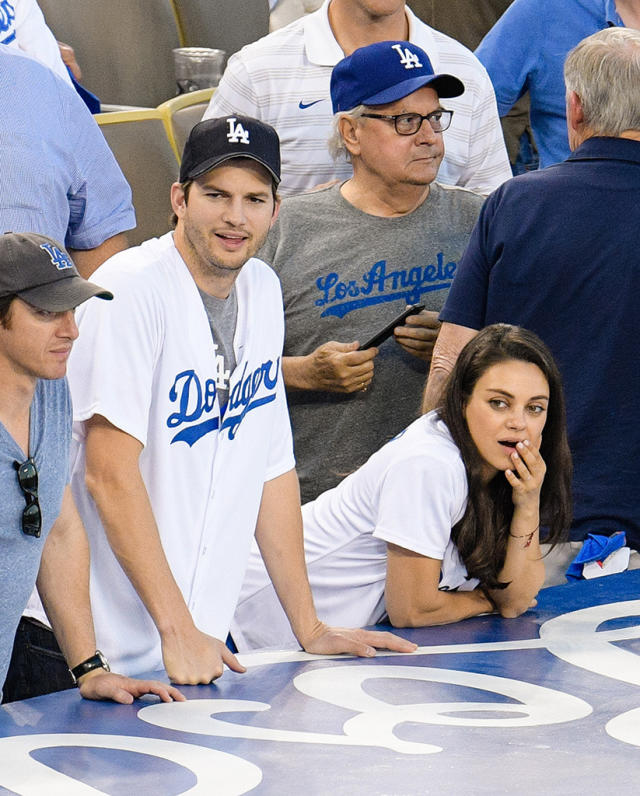 Ashton & Mila's Dodgers Game PDA