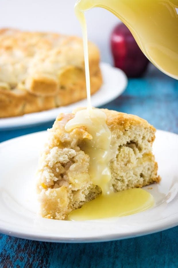 <p><a href="https://mooreorlesscooking.com/irish-apple-cake-with-whiskey-cream-sauce/" rel="nofollow noopener" target="_blank" data-ylk="slk:Moore or Less Cooking;elm:context_link;itc:0;sec:content-canvas" class="link ">Moore or Less Cooking</a></p>