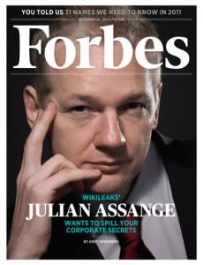 WikiLeaks Assange on Forbes cover